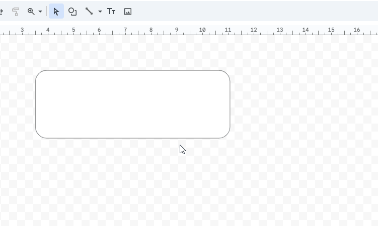 Démonstration d'insertion de texte dans une forme avec l'outil de dessin Google Sheets